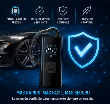 InflatePro™ – Inflador Digital Portátil con Pantalla LED