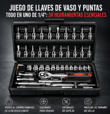 ProKit 34™ – Juego de Herramientas 1/4"