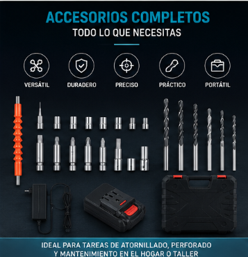 Taladro ProForce™- Taladro inalámbrico potente, práctico y versátil.