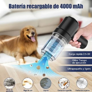 AeroVac Pro™ - Aspiradora Portátil de Mano para Auto y Hogar (4500Pa / 4000mAh)